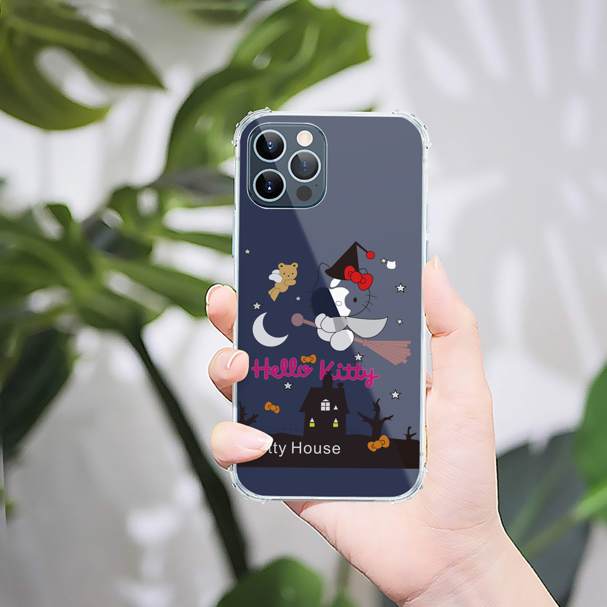 （画像用） Hello Kitty ハローキティ 【iPhone 12シリーズ対応】透明スマホケース（クリアソフトケース）